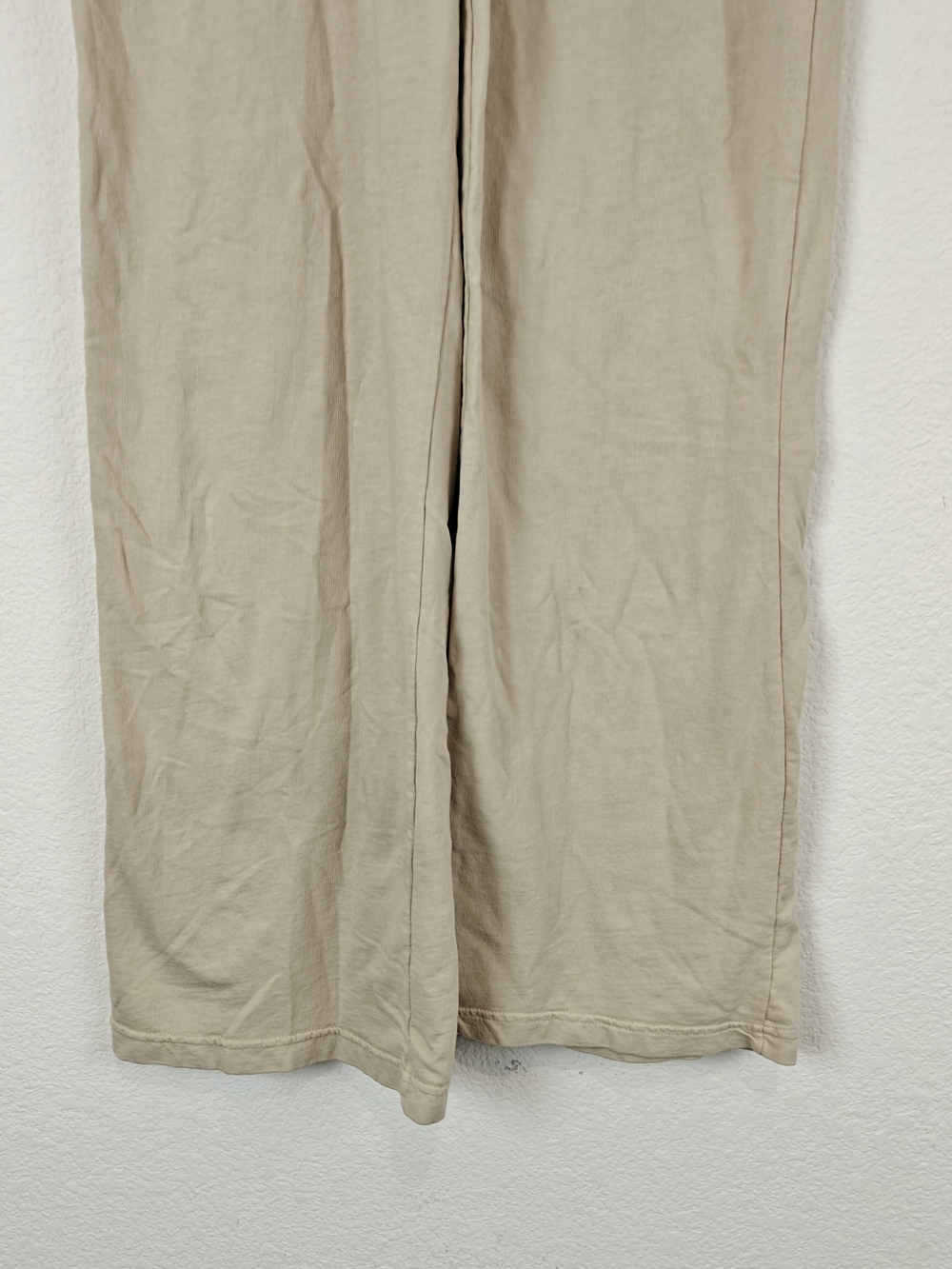 Talentless French Terry Lounge Pants Bone Minimal Cozy Wide Leg Cotton Sz Small - Picture 5 of 13